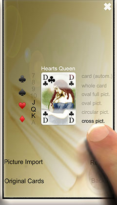 cross picture inserted in playing card